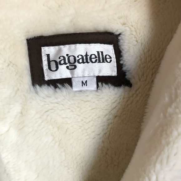 Vintage Hooded Chocolate Brown Suede Winter Coat- Size Medium - Picture 5 of 6